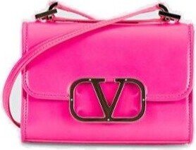 VLogo Type Foldover Top Shoulder Bag-AA