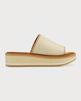 Calfskin Platform Slide Sandals