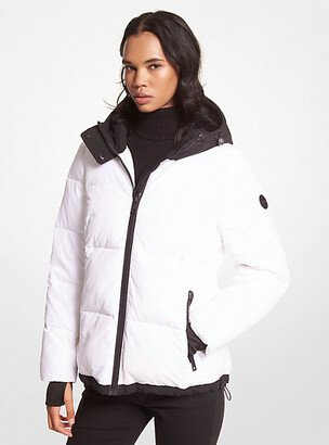 Faux Fur-Trim Quilted Puffer Jacket