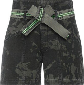 GAëLLE Paris Denim Shorts Military Green