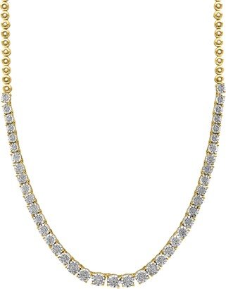 14K Gold Diamond Frontal Necklace - 0.31ct