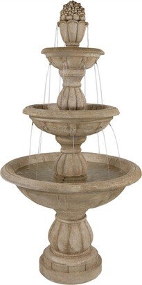 Sunnydaze Decor Cornucopia Polyresin Outdoor 3-Tier Water Fountain