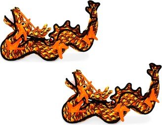 Tuffy Dragon Orange, 2-Pack Dog Toys