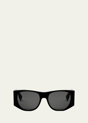 Baguette Acetate Oval Sunglasses