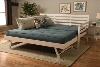 Somette Boho Daybed and Pop Up Bed with Linen Aqua Mattress