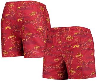 Men's Foco Cardinal Iowa State Cyclones Island Palm Swim Trunks