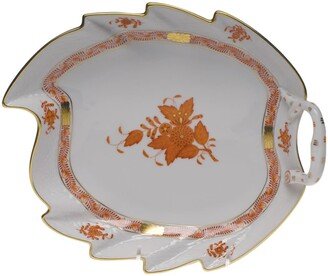 Chinese Bouquet Rust Leaf Dish