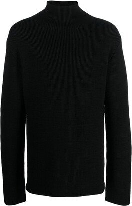 High-Neck Knitted Sweater-AA