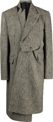 marina yee Luke asymmetric single-breasted coat