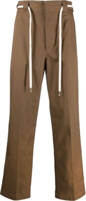 Straight-Leg Drawstring Trousers-AK