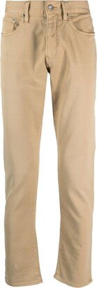 Logo-Patch Cotton Straight-Leg Trousers-AA