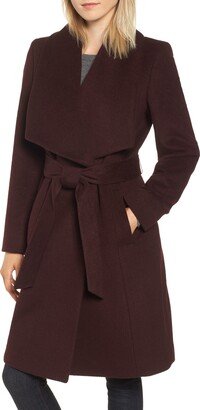 Slick Wool Blend Wrap Coat