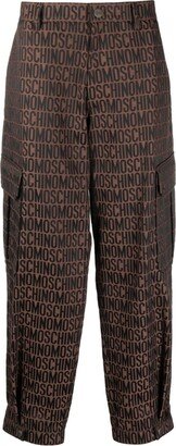 Logo-Print Wide-Leg Trousers-AA