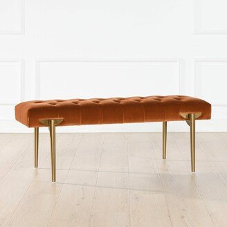 Andie Upholstered Gold Accent Bench