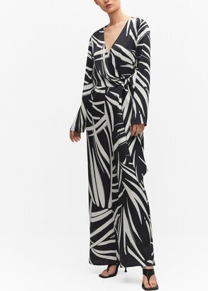 Women's Printed Wrap Jumpsuit