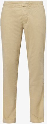 Mens Khaki Kurt Slim-leg Regular-fit Stretch-cotton Trousers Xxxl