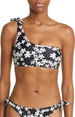 Sea Floral One-Shoulder Bikini Top