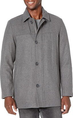 Weston Wool Blend Scarf Coat (Light Grey) Men's Coat