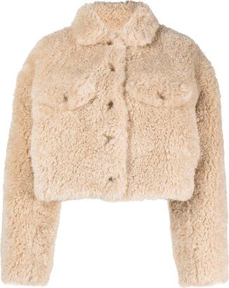 MARANT ÉTOILE Faux-Shearling Cropped Jacket