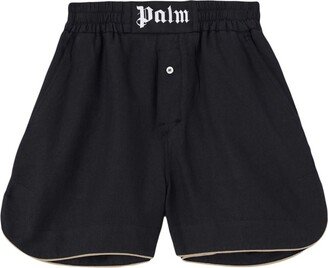 Logo-Patch Cotton Boxer Shorts