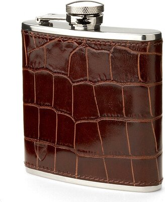 Amazon Brown Classic Stainless-steel and Leather hip Flask