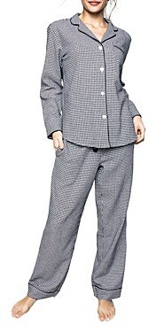 Cotton West End Houndstooth Flannel Pajama Set