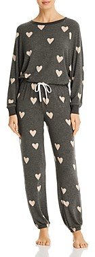 Star Seeker Pajama Set in Black Heart