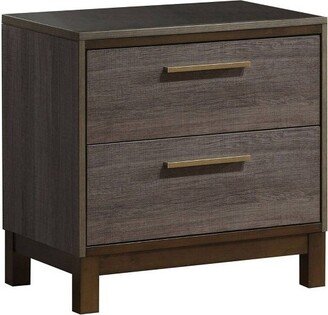 Antique Finish Contemporary Style Nightstand Gray