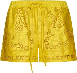 Guipure Drawstring Shorts