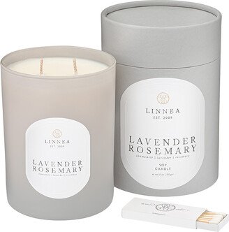 LINNEA 11 oz. 2 Wick Candle Lavender Rosemary
