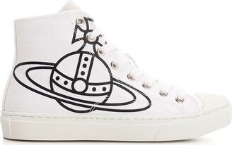 Plimsoll Orb Printed High-Top Sneakers