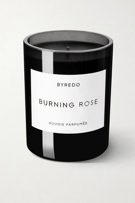 Burning Rose Scented Candle, 240g - Black