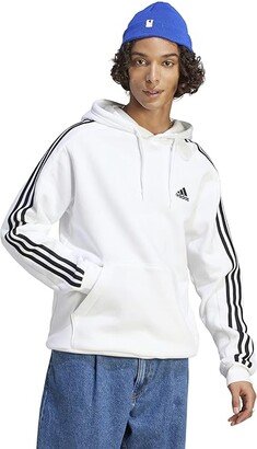 Essentials Fleece 3-Stripes Hoodie (White) Men's Clothing