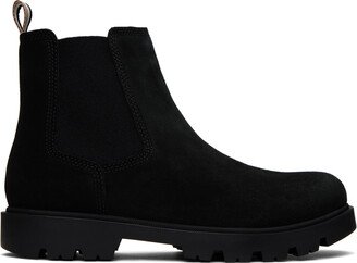 Black Signature Stripe Tape Chelsea Boots