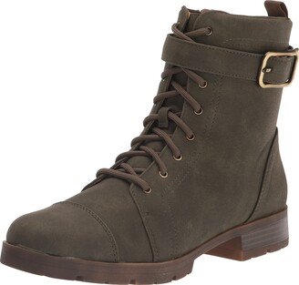 Womens Liverpool Combat Boot Olive Green 10 M