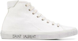 Distressed Effect High-Top Sneakers