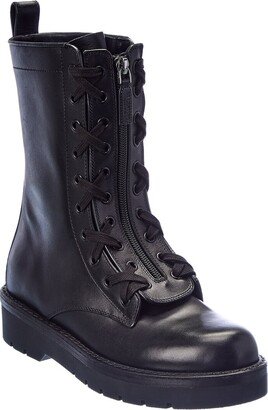 Rockstud Leather Combat Boot-AB