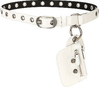 Le Cagole Charm Belt in White