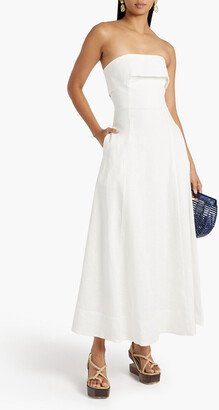 Cosette strapless linen maxi dress