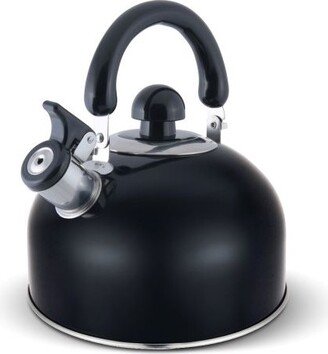 ELITRA HOME Whistling Tea Kettle - Stainless Steel Tea Pot with Stay Cool Handle - 2.6 Quart / 2.5 Lite,Black