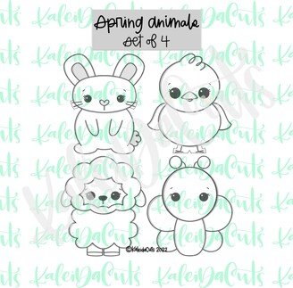 Spring Animal Set Of 4 Cookie Cutter