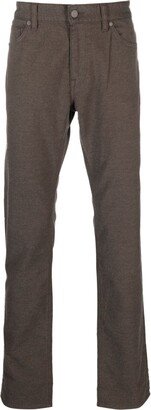 Slim-Cut Cotton Trousers-AN