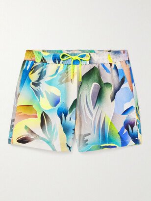 Hot Summer Straight-Leg Short-Length Printed Recycled Swim Shorts