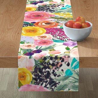 Table Runners: Autumn Blooms - Bright Table Runner, 72X16, Multicolor