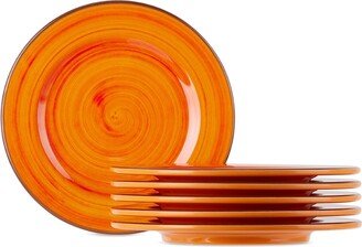 Mario Luca Giusti Orange Saint Tropez Medium Dinner Plate Set, 6 pcs