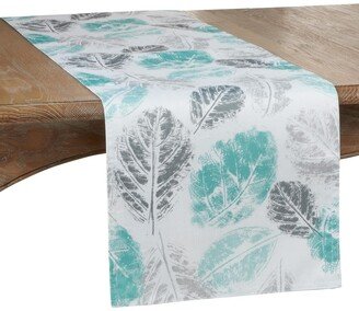 Saro Lifestyle Leaf Print Runner