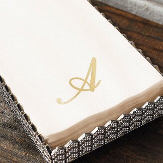 Single-Monogram Guest Towels, Set of 50