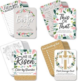 Big Dot of Happiness Religious Easter - 4 Christian Holiday Party Games - 10 Cards Each - Gamerific Bundle