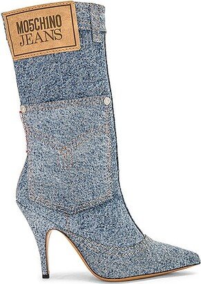 Denim Ankle Boot in Blue