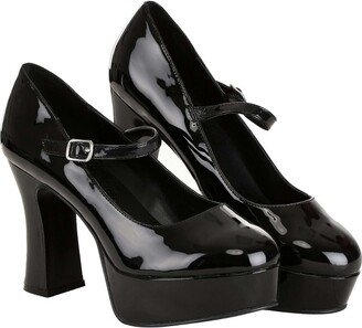 HalloweenCostumes.com Women Women's Patent Faux Leather Mary Jane Shoes, Black